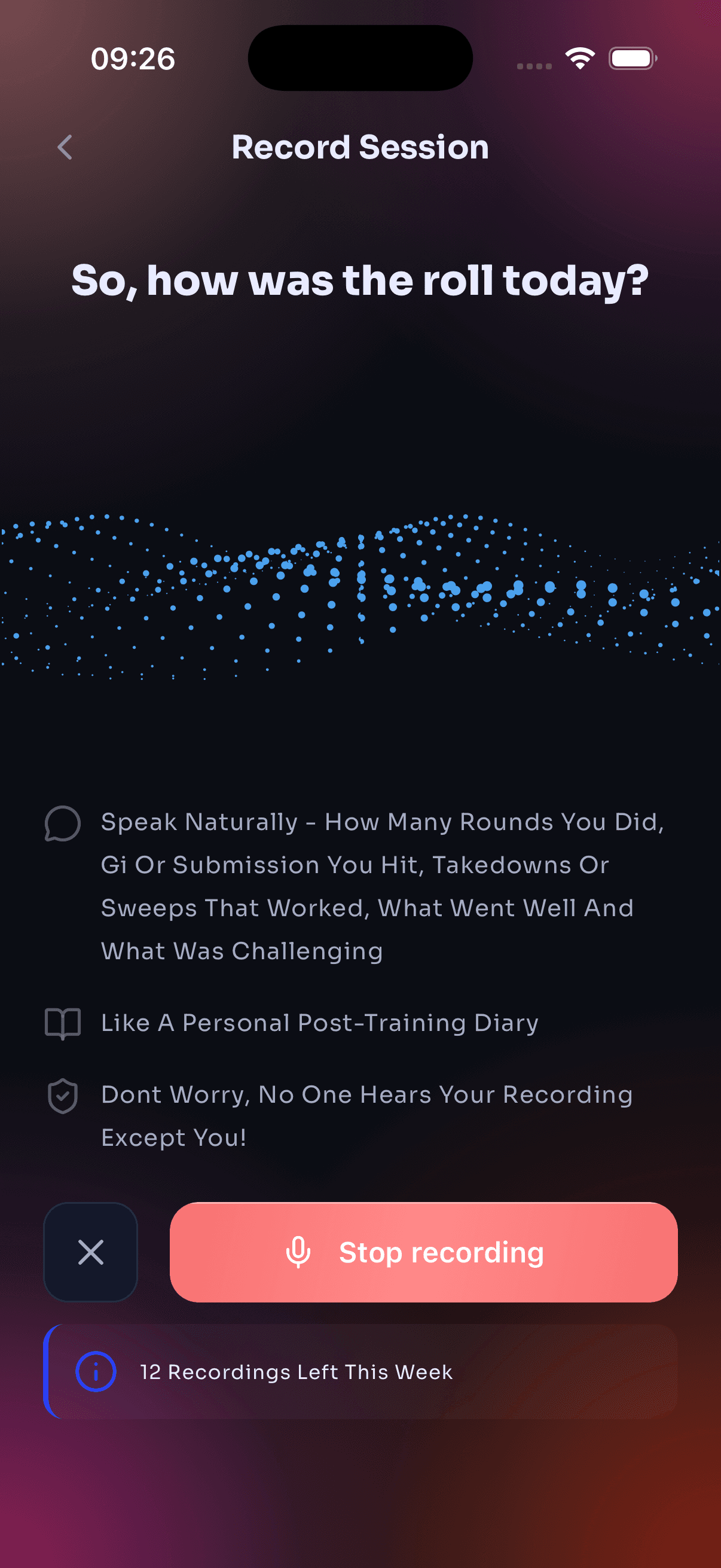 BetterBJJ - Record after training